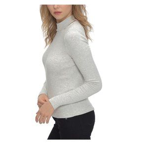 NWT Womens Splendid Shoulder Slit Top Size L  Gray Sweater Pullover $120 K074